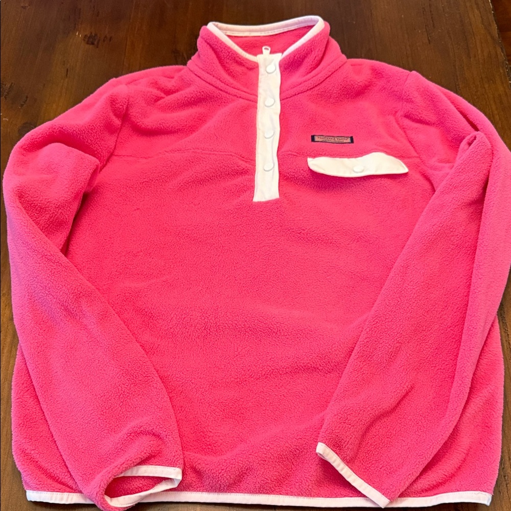 Patagonia Pink Fleece with White Accents